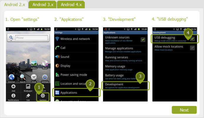 USB Debugging on Android 2/3