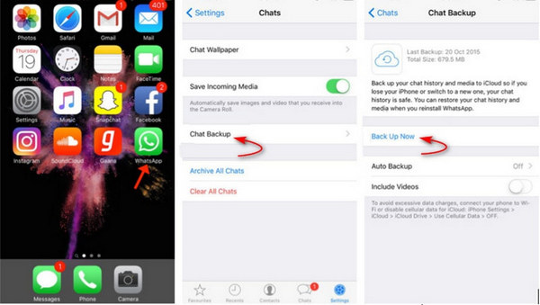 sync whatsapp backup to iphone se 2020 