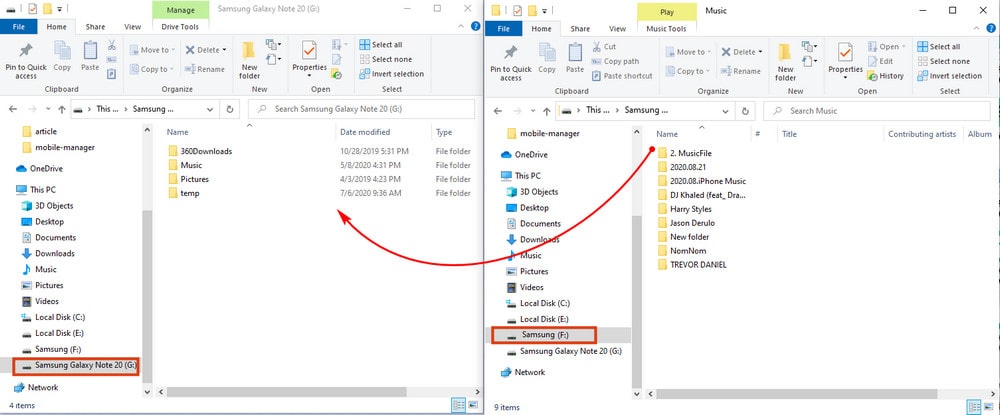 samsung to samsung note 20 transfer via usb cable