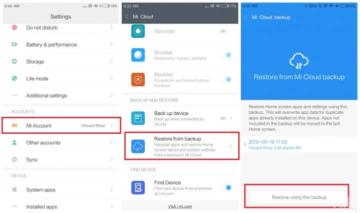 Restore Xiaomi Mi A2/A2 Lite with Mi Cloud