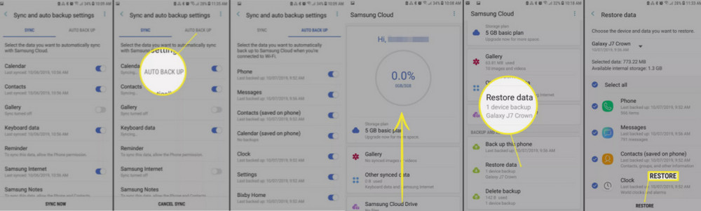 backup and restore samsung galaxy s21 via samsung cloud