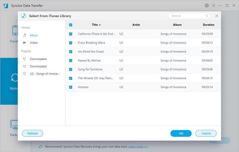 transfer music from iTunes Library to Samsung Galaxy Note 20 phone