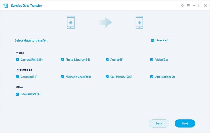 select data from another phone to Samsung Galaxy Note 9