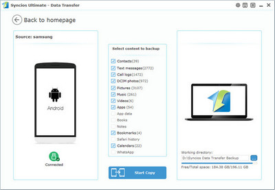 backup samsung galaxy note 9 with samsung mobile transfer