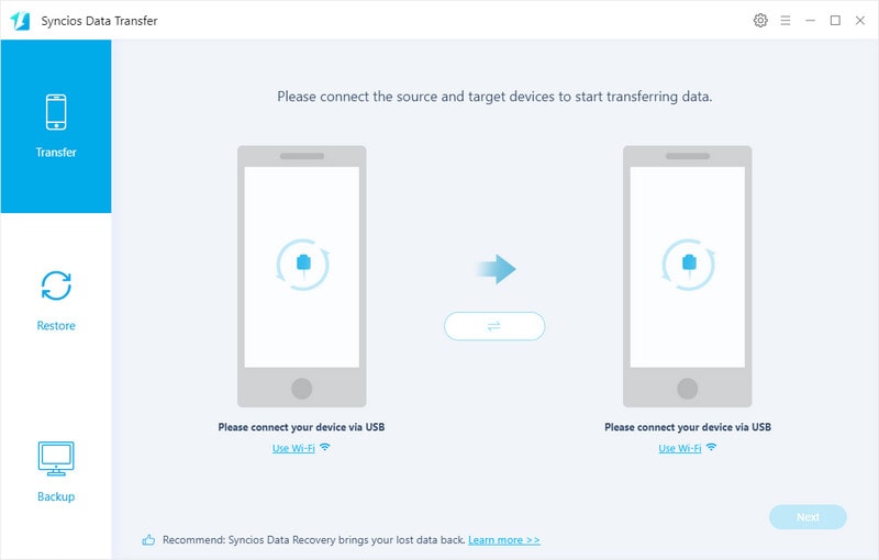 Syncios Data transfer