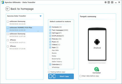 restore samsung galaxy note 9 with samsung mobile transfer