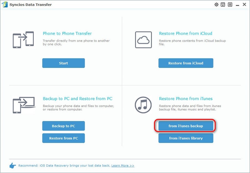 restore iTunes backup to Samsung Galaxy Note 9