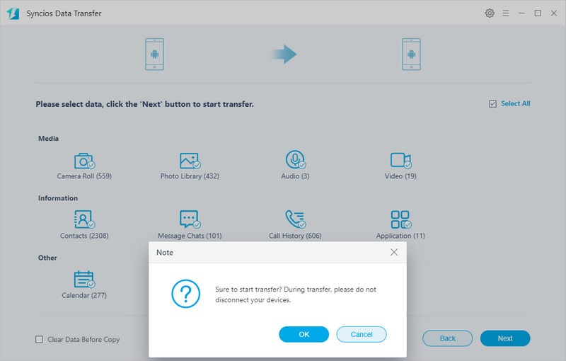 sync Android data to Huawei Mate 20(Pro)