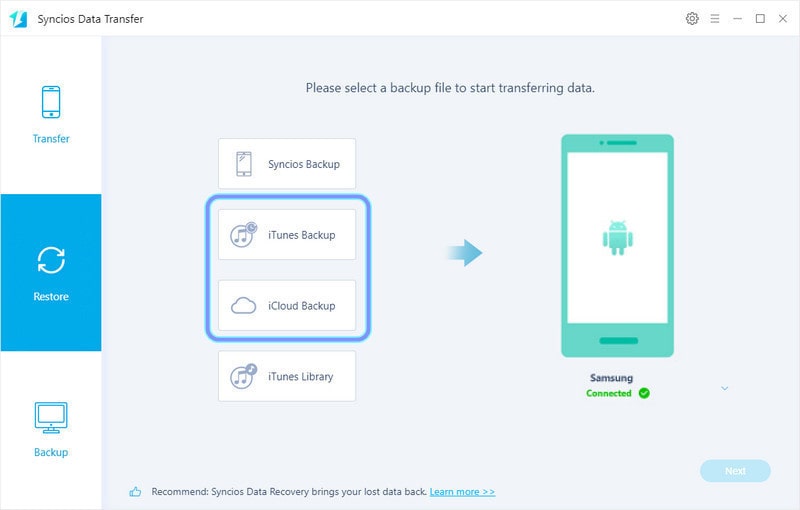 transfer data between android phones