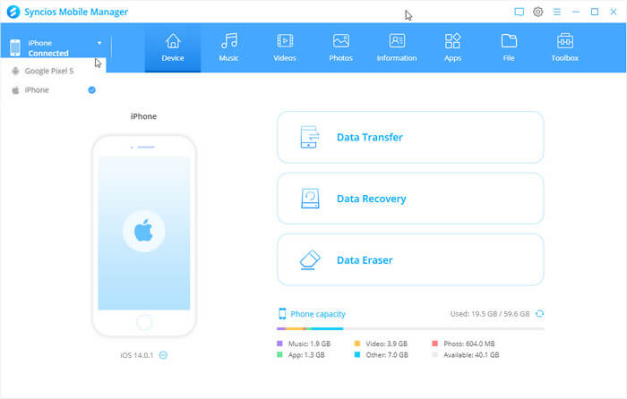 Syncios iOS and Android Manager