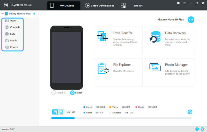 interface of Samsung Galaxy Note 10